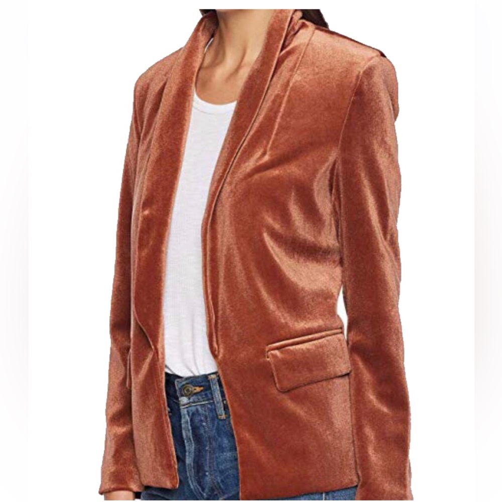 Romeo and Juliet Burnt Orange Velvet Blazer